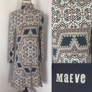 Maeve Turtleneck Dress Small Stretch Loose
